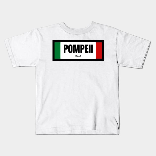 Pompeii City in Italian Flag Kids T-Shirt by aybe7elf